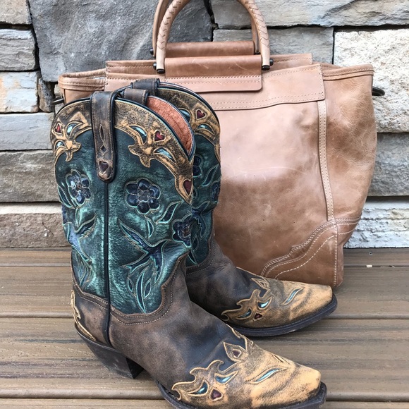 Dan Post Vintage Woman’s Bluebird Western Boots - Picture 12 of 15